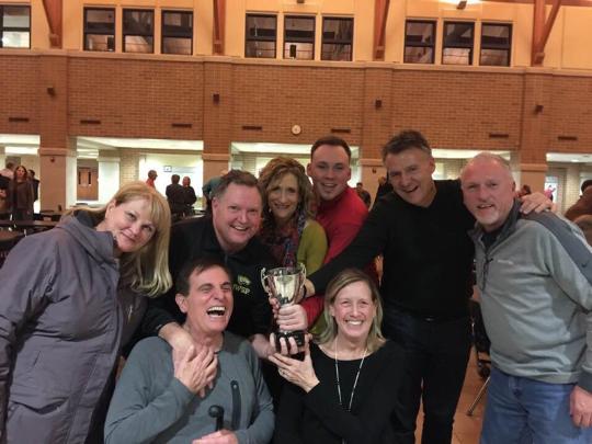 Trivia Night 2018 Winners, "Trivia Wives Matter." Pictured: Nick and Karla Argerdouis (front)
Dawn and Bob Zoeller, Kathy, Mark and Scott Allen and Ed Butte (back row).