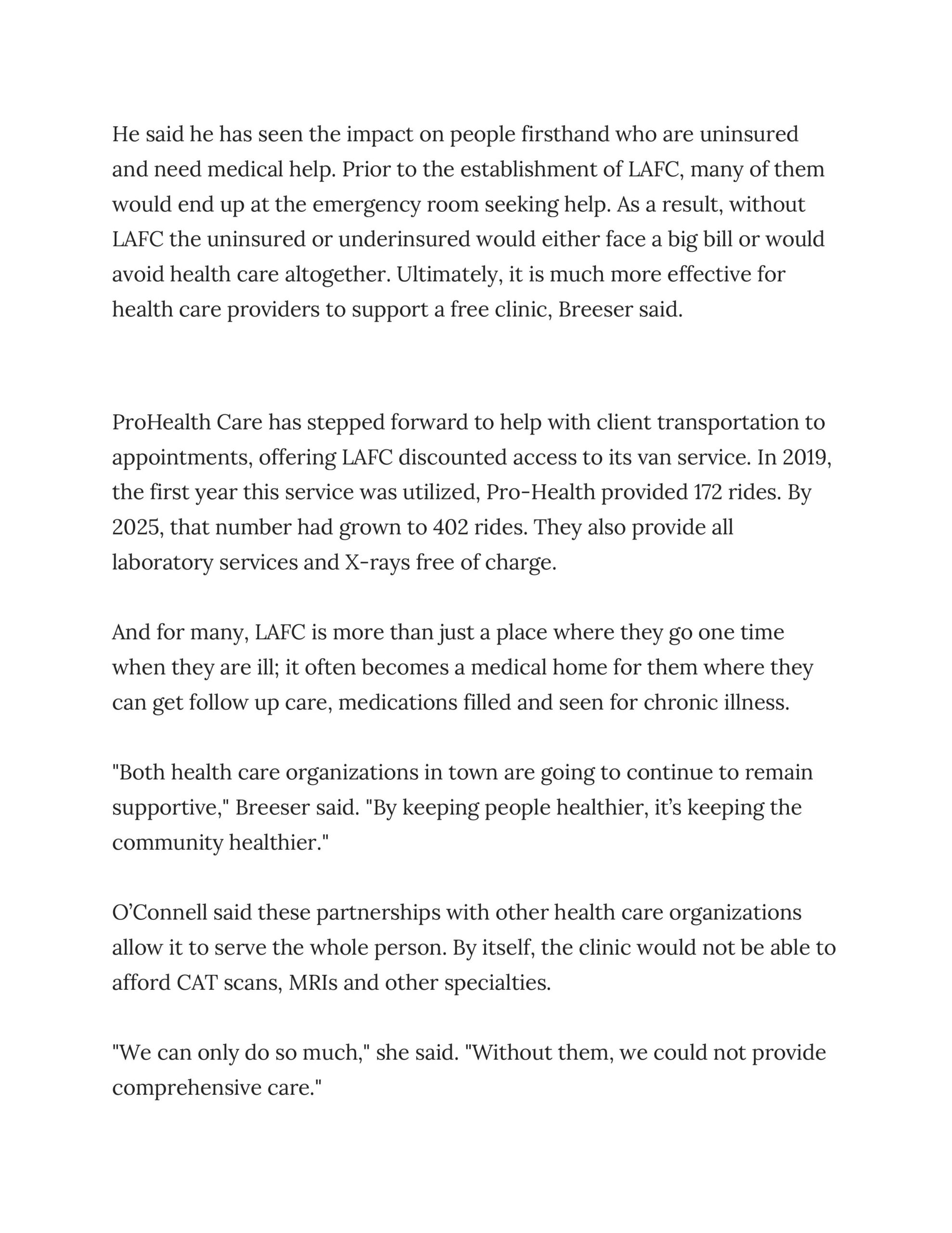 Freeman 4-2-2026 Lake Area Free Clinic benefits from health care partnerships-images-2